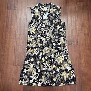 Chico's Knit Pleated Short Dress in Island Pattern, Size 2, New With Tags